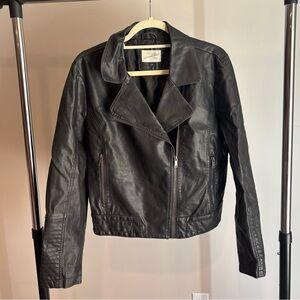 Universal Thread Charcoal Leather Jacket L